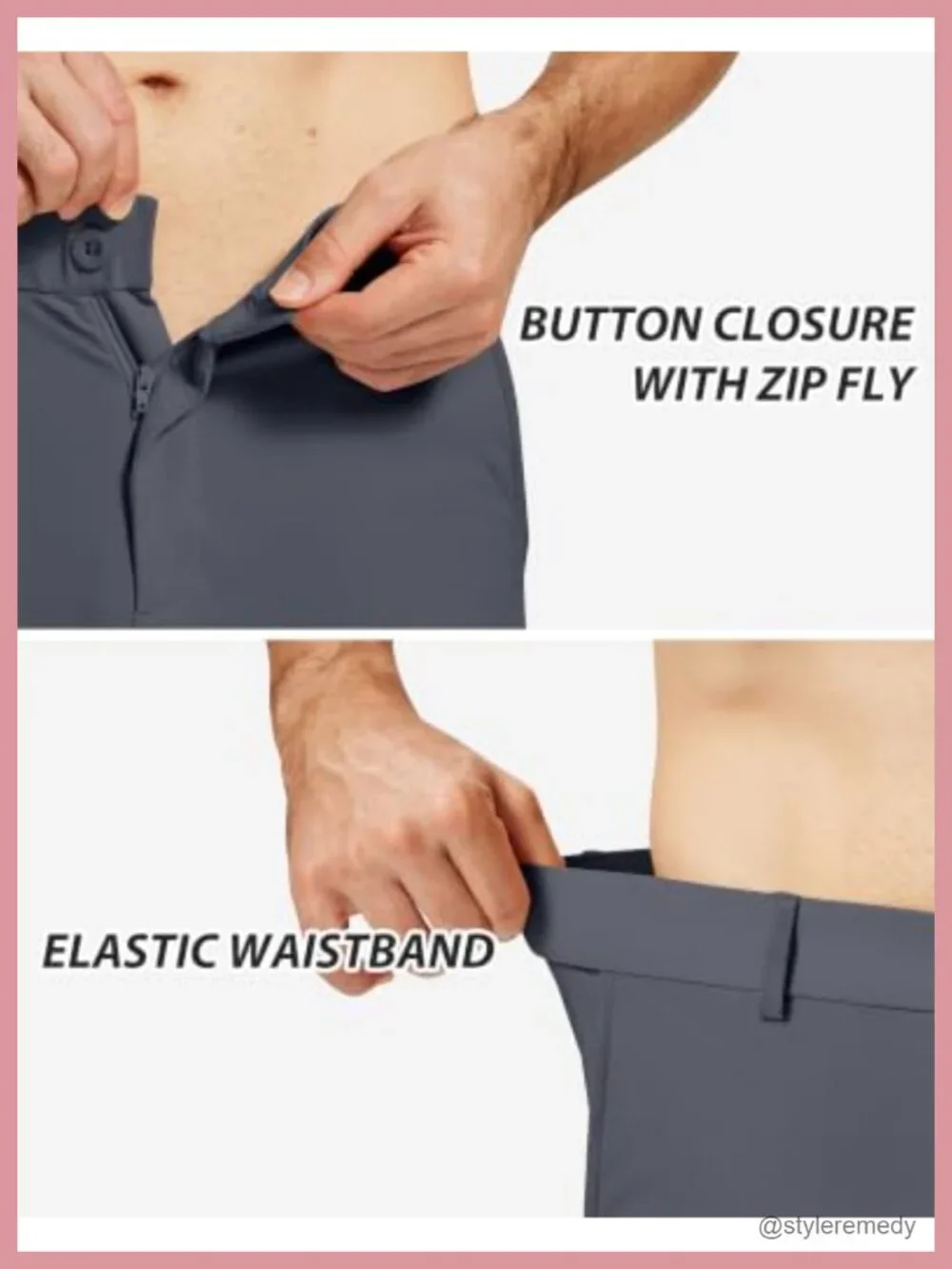 Men's Stretch Tapered Golf Pants 28
